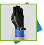 Black Men Leather Gloves