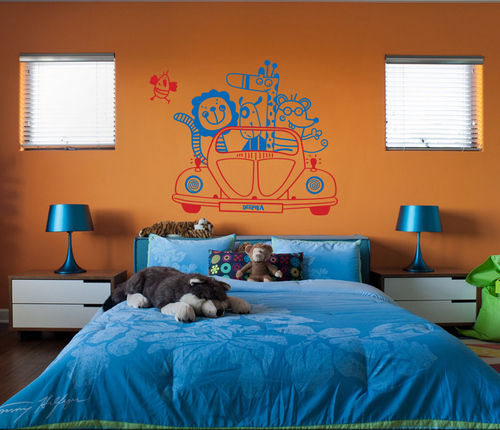 Animal Carnival Designer Wall Sticker Dimensions: 70 X 100  Centimeter (Cm)