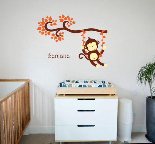 Monkey Swing Wall Sticker