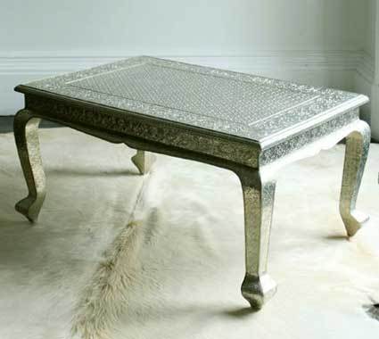 White Metal Coffee Table