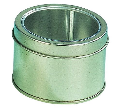 Round Tin Box With Window