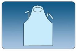 Plastic Apron - 25 Microns LDPE, 48x30 Inches | Lightweight, Blood, Water & Chemical Repellent, Non-Irritating