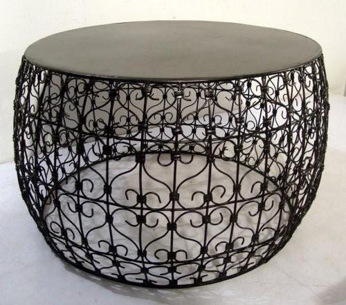 Designer Iron And Wood Coffee Table