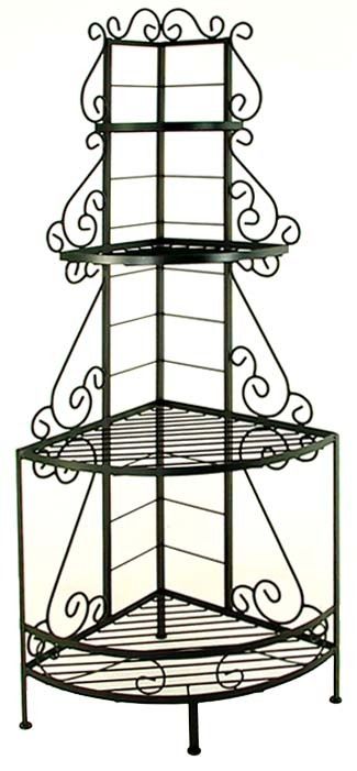 Iron And Wood Corner Rack