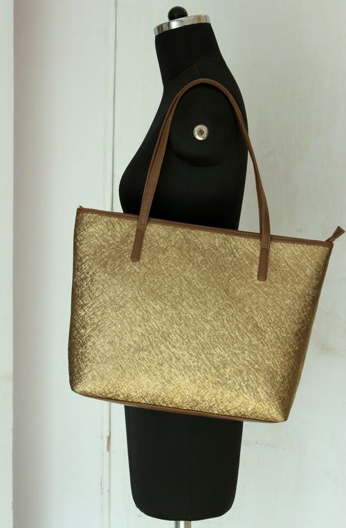 Gold Shimmer Tote Bag