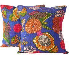 Tropicana Kantha Work Cushion Covers