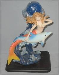 Resin Fish Fairy Sculpture