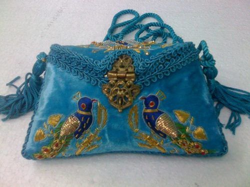 Designer Zari Embroidered Purse