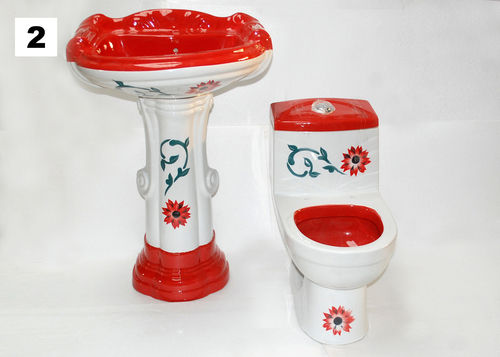 One Piece Toilet Set With Serena Wash Basin