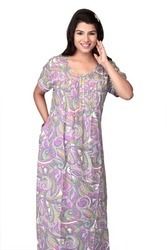 Cotton Designer Nighty - Multi-Color, Various Sizes and Prints | Ultra-Comfortable, Skin-Friendly Fabric