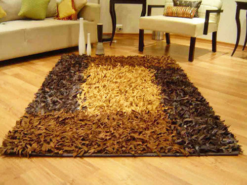 Leather Shaggy Rugs