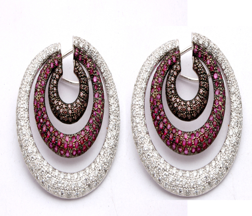 Tri-Color Teardrop Earrings