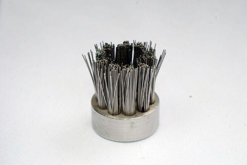 Steam Clean Machine Brush With Metallic Bristles And Base