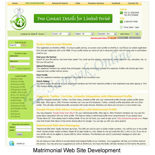 Matrimonial Website Development Service