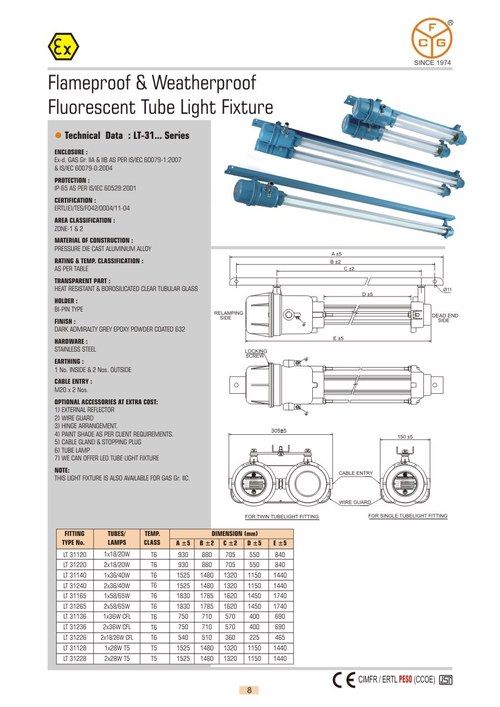 Fluorescent Tube Light Fixture