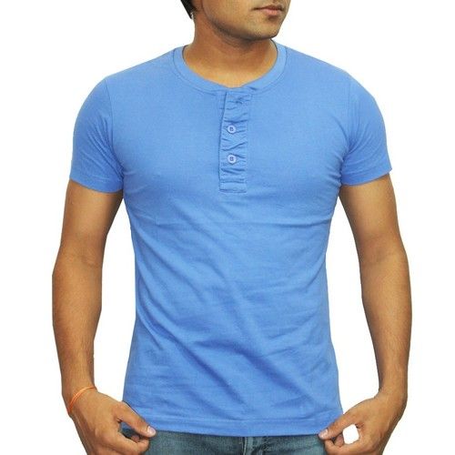 Half Sleeve Sky Blue Color T-Shirt