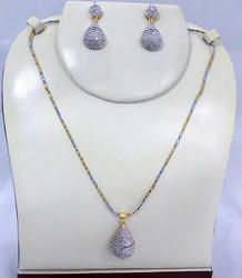 Traditional Diamond Pendant Set