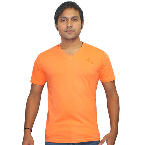 Thick Orange V Neck T-Shirt