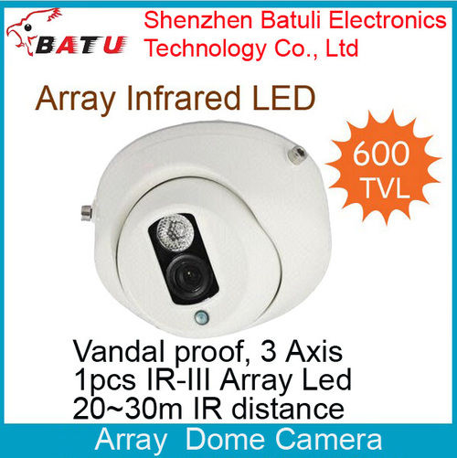 Cmos 600tvl Array Ir Led Cctv डोम कैमरा