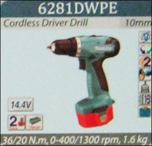  कॉर्डलेस ड्राइवर ड्रिल (6281dwpe) 