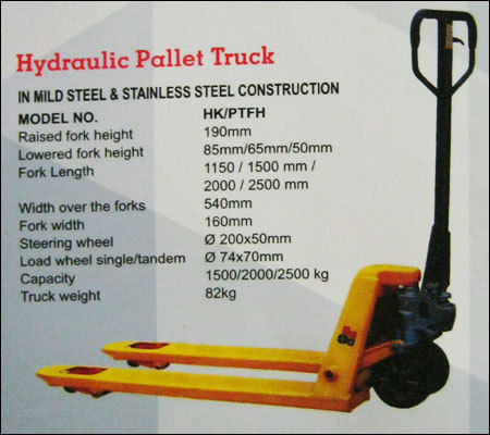 Hydraulic Pallet Truck (Model No- Hk/Ptfh)