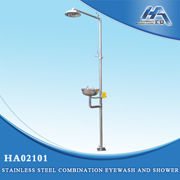 Stainless Steel Combination Eyewash And Shower