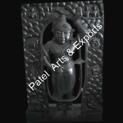 Black Marble God Shrinath Ji Statue