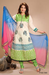 Electric Printed Silk Salwar Kameez