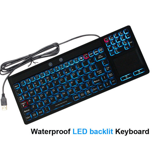 Industrial Waterproof Keyboard With LED Touchpad (JHM-102H)