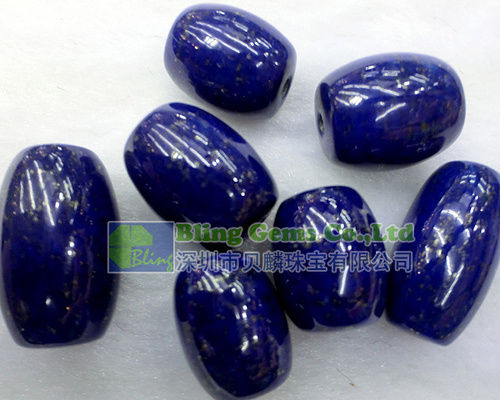 High Quality Natural Lapis Barrel Beads