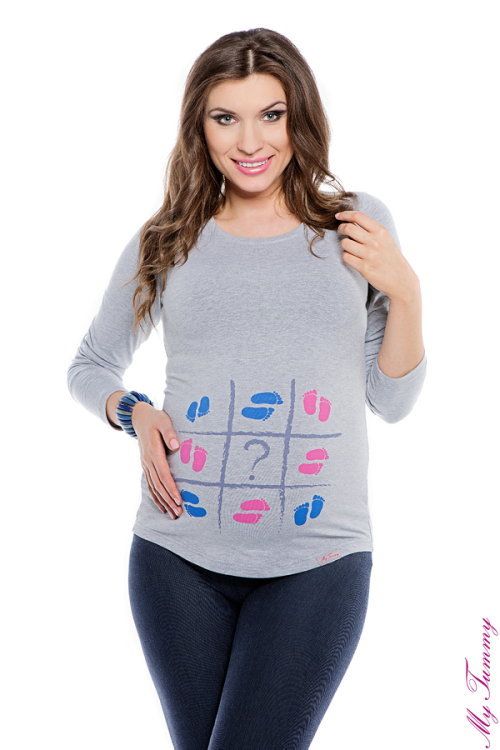 Maternity Blouse (Feet Grey)