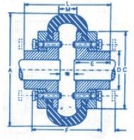 Twin Disc Rubber Tyre Coupling-F