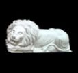 White Marble Lion Idol