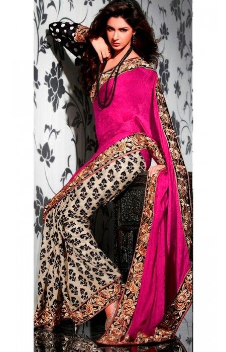 Half Bemberg Stone Work Saree