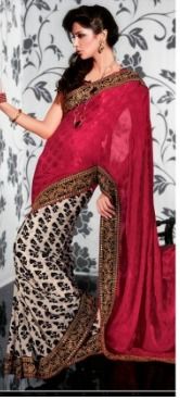 Cherry Red Sarees