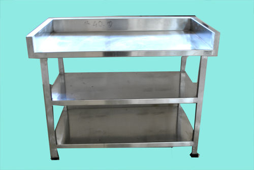 Glass Landing Table With 2 Shelves