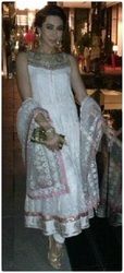 Tranquil White Anarkali Dress