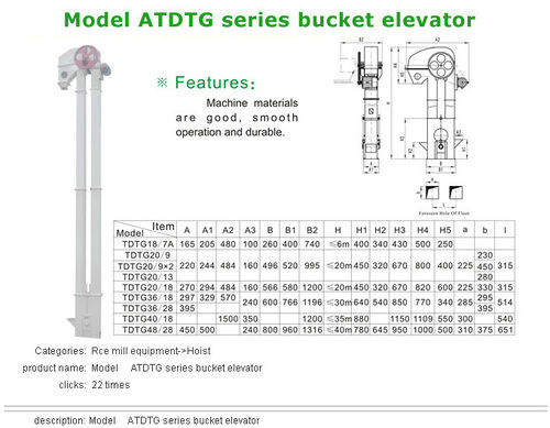 Bucket Elevator (Model ATDTG Series)