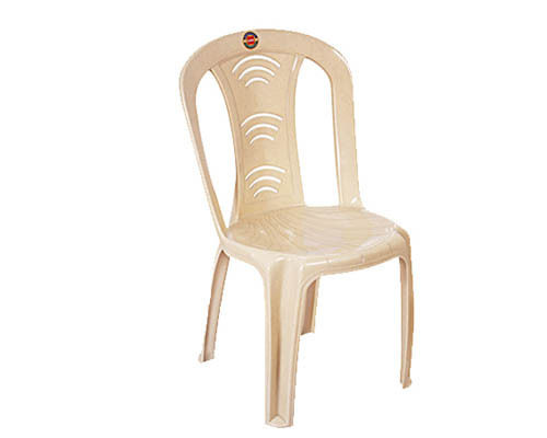 Cream Color Armless Plastic Chair