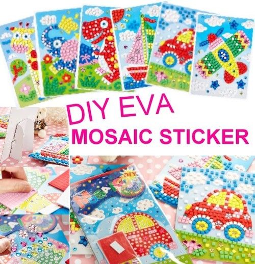 Silver Diy Eva Mosaic Sticker