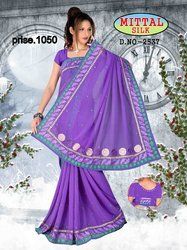 Cotton Embroidery Saree