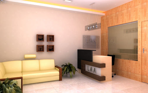Office Reception Interior Decoration Service By LAA BUILDERS & DEVELOPERS