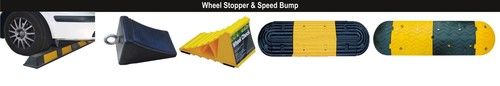 Wheel Stopper - High-Quality Durable Rubber , Effective Vehicle Restraint for Parking Lots