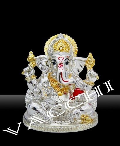 Silver Plated god idol Ganesha