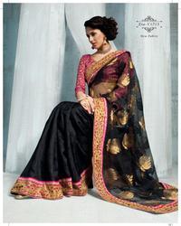 Black Designer Saree