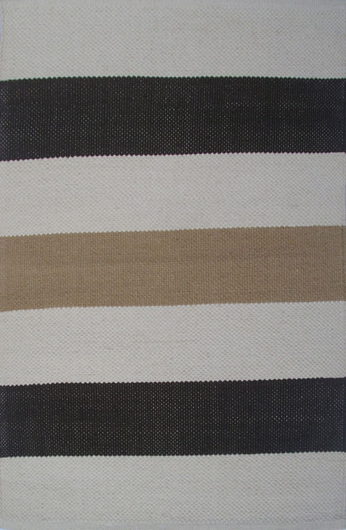 Flat Stripe Woven Cotton Rug (Berlin)