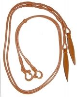 Tan Collar Split Reins With Leather Strap 8 Ft