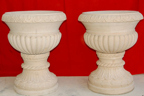 White Marble Planters