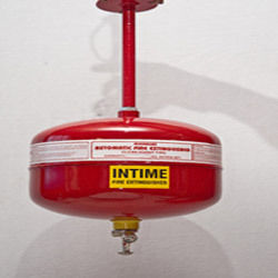 Automatic Modular Fire Extinguisher - 68 Degree Quartzoid Bulb Activation | Powder and Gas Options, Ceiling Mounting Bracket