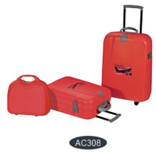 Promotional 2PCS PP Trolley Luggage and 1PC Cosmetic Case Combination Set